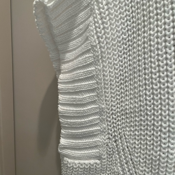 PURE new oversized cotton zipped sweater vest - Picture 4 of 8